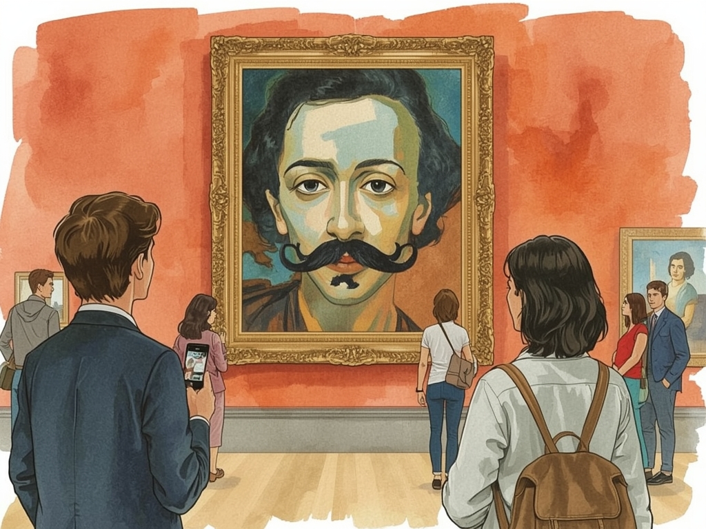 Les photos « Moustache Picasso » - cherchez le sourire invisible